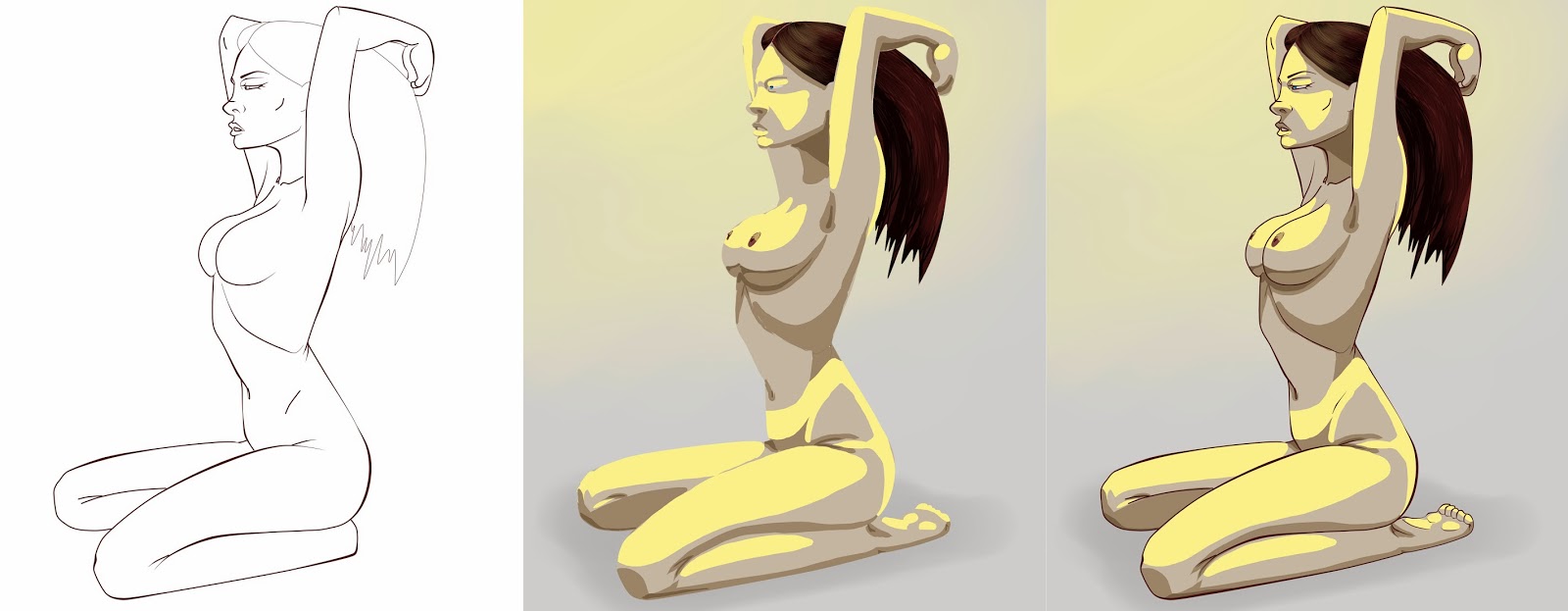nude concept art Lesbian factor video